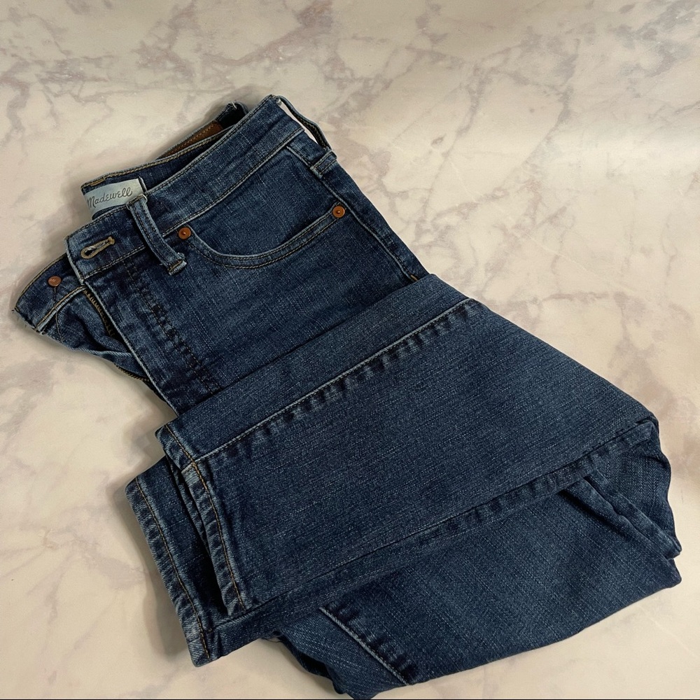 Madewell 11” high rise skinny blue jeans